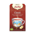 Infusión de té Yogi Classic orgánico en una caja de 17 bolsitas de té, una mezcla tradicional de especias aromáticas.
