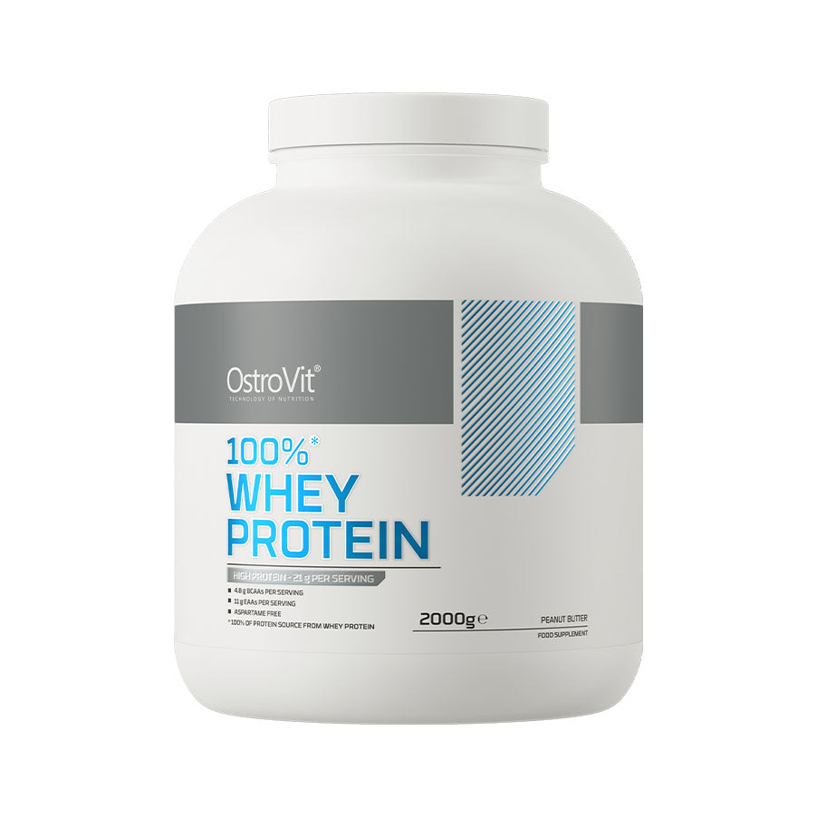 O 100% Whey Protein Manteiga de Amendoim 2kg da OstroVit é um suplemento alimentar em pó à base de proteína de soro de leite, desenvolvido para complementar a ingestão diária de proteínas.