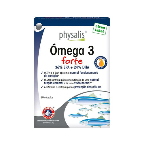 Omega 3 Forte EPA + DHA 60 Cápsulas Physalis