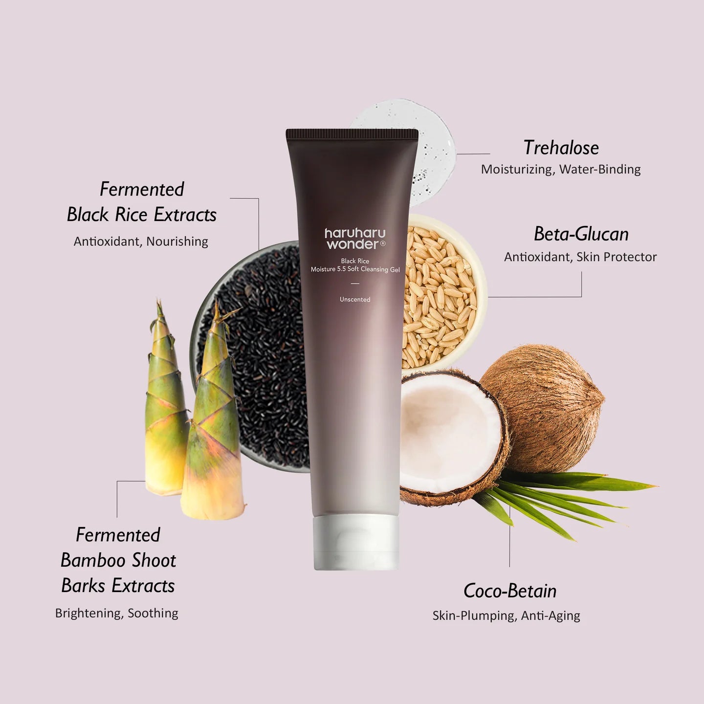 Gel de Limpeza Suave Black Rice 100ml Haruharu Wonder