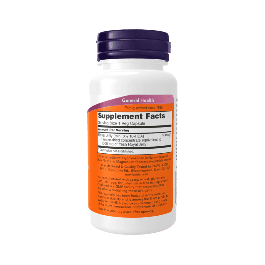 Royal Jelly (Geleia Real) 1500mg 60 cápsulas Now Foods