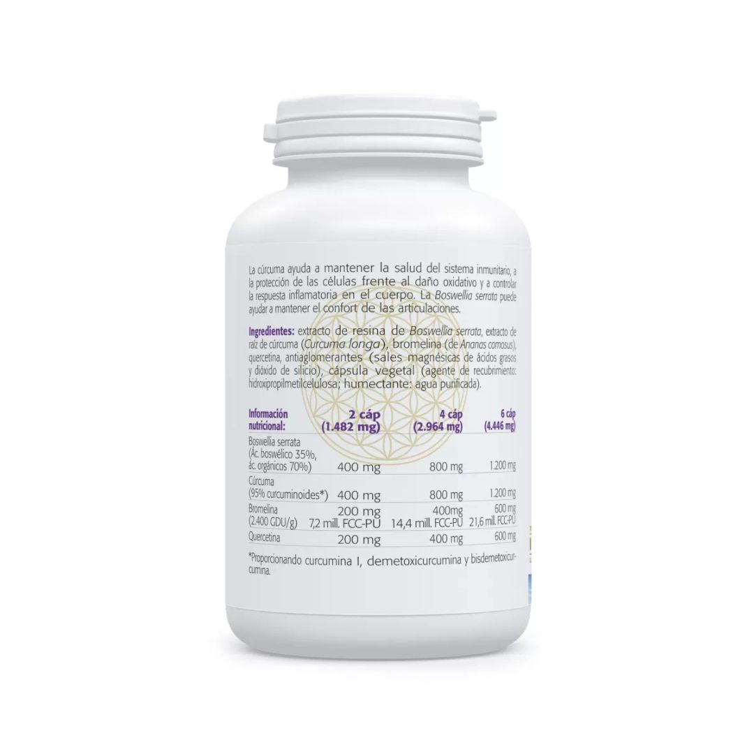 Aid-Inflam 30 Cápsulas Sura Vitasan, suplemento com boswellia, curcuma, quercetina e bromelina.
