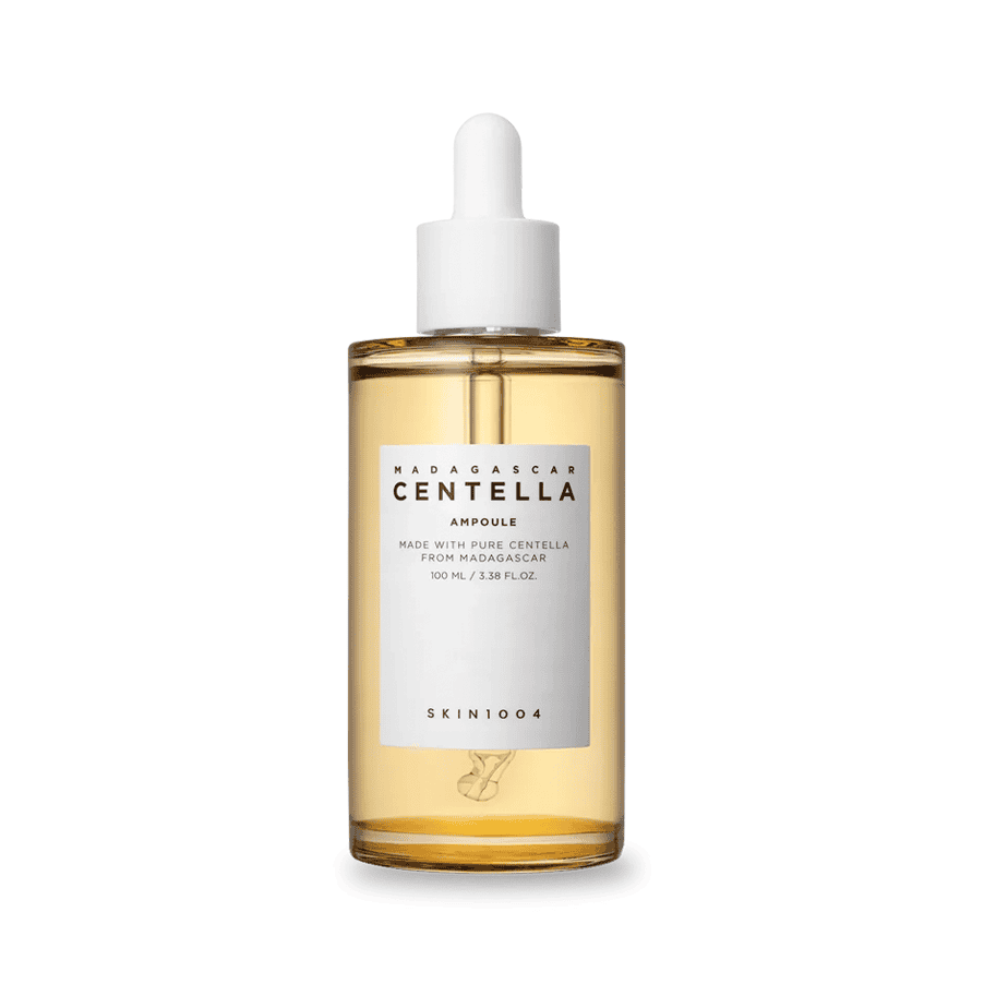 Ampolla de Centella de Madagascar de 100 ml de Skin1004, un tratamiento calmante e hidratante para todo tipo de piel.