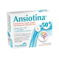 Ansiotin 50+ caja, complemento alimenticio con luteína, L. acidophilus, zinc y vitaminas.
