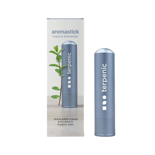 O Aromastick Inalador Nasal Terpenic é um acessório reutilizável para aromaterapia, pensado para utilizares com óleos essenciais ou sinergias aromáticas
