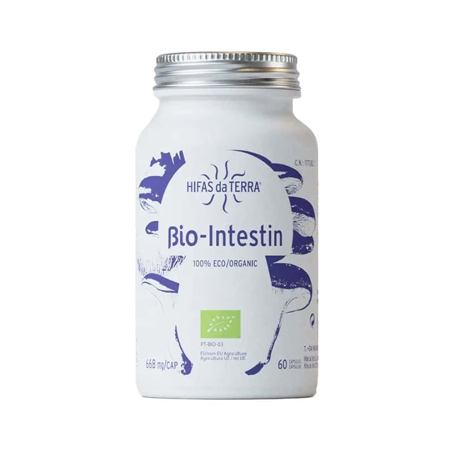 Bio-Intestin Hifas da Terra em cápsulas, suplemento alimentar com probióticos e cogumelos para equilíbrio da flora intestinal