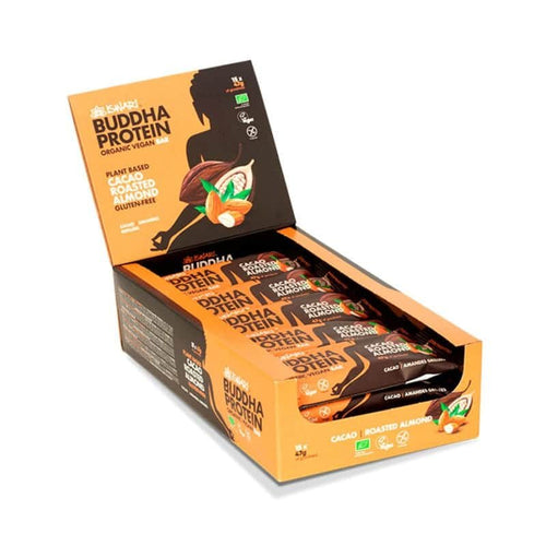Buddha Protein Bar Cacau Amêndoa Torrada Pack 15 x 47gr Iswari