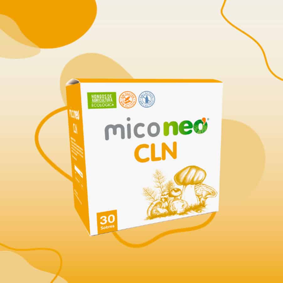 Embalagem do Mico Neo CLN com 30 saquetas da NeoVital Health, suplemento detox com cogumelos medicinais e ação purificante.