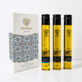 Pack original Acushla com azeite virgem extra das variedades Verdeal Madural e Cobrançosa em frascos de 60ml