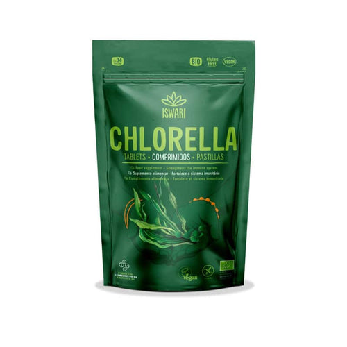Clorela em Comprimidos 70 g Iswari, microalga em formato prático para complementar a alimentação diária.