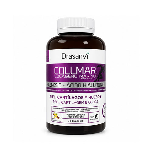 O Collmar Sabor Baunilha 180 Comprimidos Mastigáveis da Drasanvi trata-se de um complemento à base de Colágeno Hidrolisado Marinho, obtido enzimaticamente para conseguir uma elevada biodisponibilidade e eficácia.
