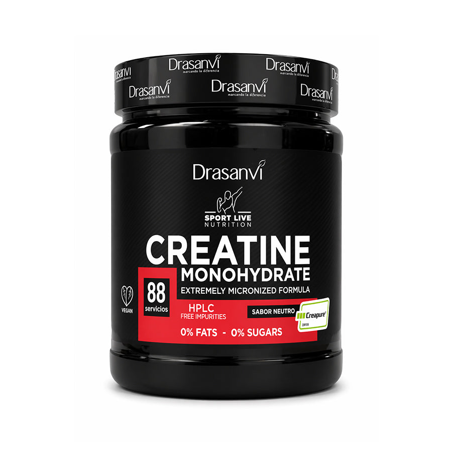 &nbsp;A Drasanvi, na procura da máxima qualidade, selecionou para a sua linha Sport Live Creatina da marca Creapure®, livre de impurezas e com a avaliação de rigorosos estudos analíticos.