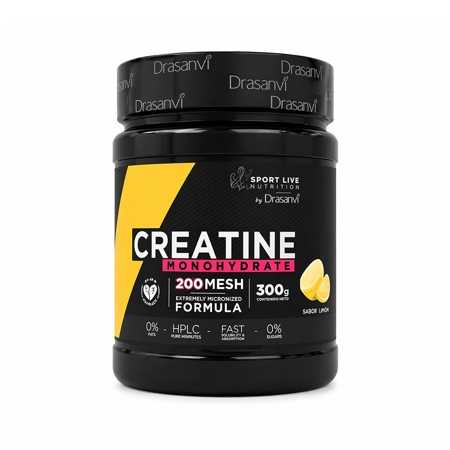 A Creatina Monohidratada 200 Mesh Limão 300gr Sport Live Drasanvi é o suplemento ideal para quem procura melhorar o rendimento desportivo, aumentar a força e acelerar a recuperação muscular.