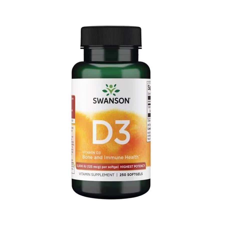 Vitamina D3 5000 Ui 250 Cápsulas Swanson
