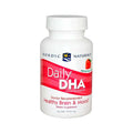 Nordic Naturals Daily DHA 500mg, frasco con 30 cápsulas, un suplemento de omega-3 con alta concentración de DHA para el apoyo cerebral.
