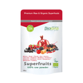 Envase para el polvo 100% crudo de superfrutas de Biotona, 150 g, una mezcla de polvos de superfrutas orgánicas.