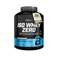 Suplemento proteico Iso Whey Zero de 1816 g, sabor a galletas y crema, de Biotech USA, en envase negro con detalles azules.