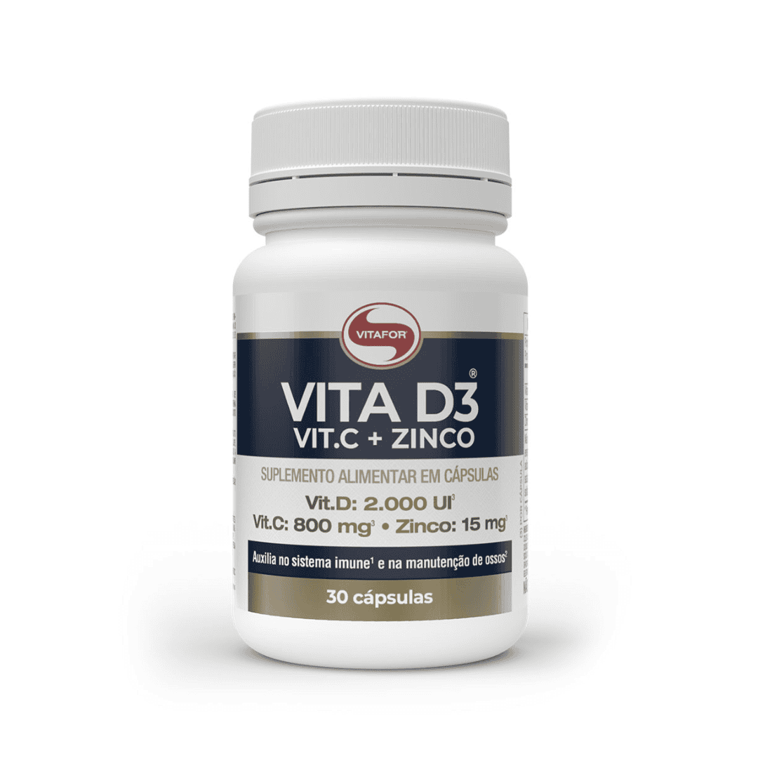 Vitamina D3 + Vitamina C + Zinc 30 Cápsulas Vitafor