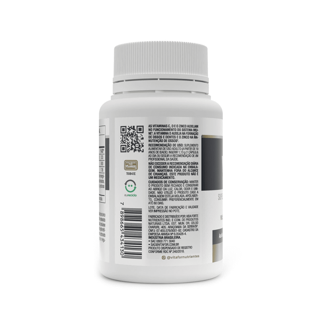 Vitamina D3 + Vitamina C + Zinc 60 Cápsulas Vitafor
