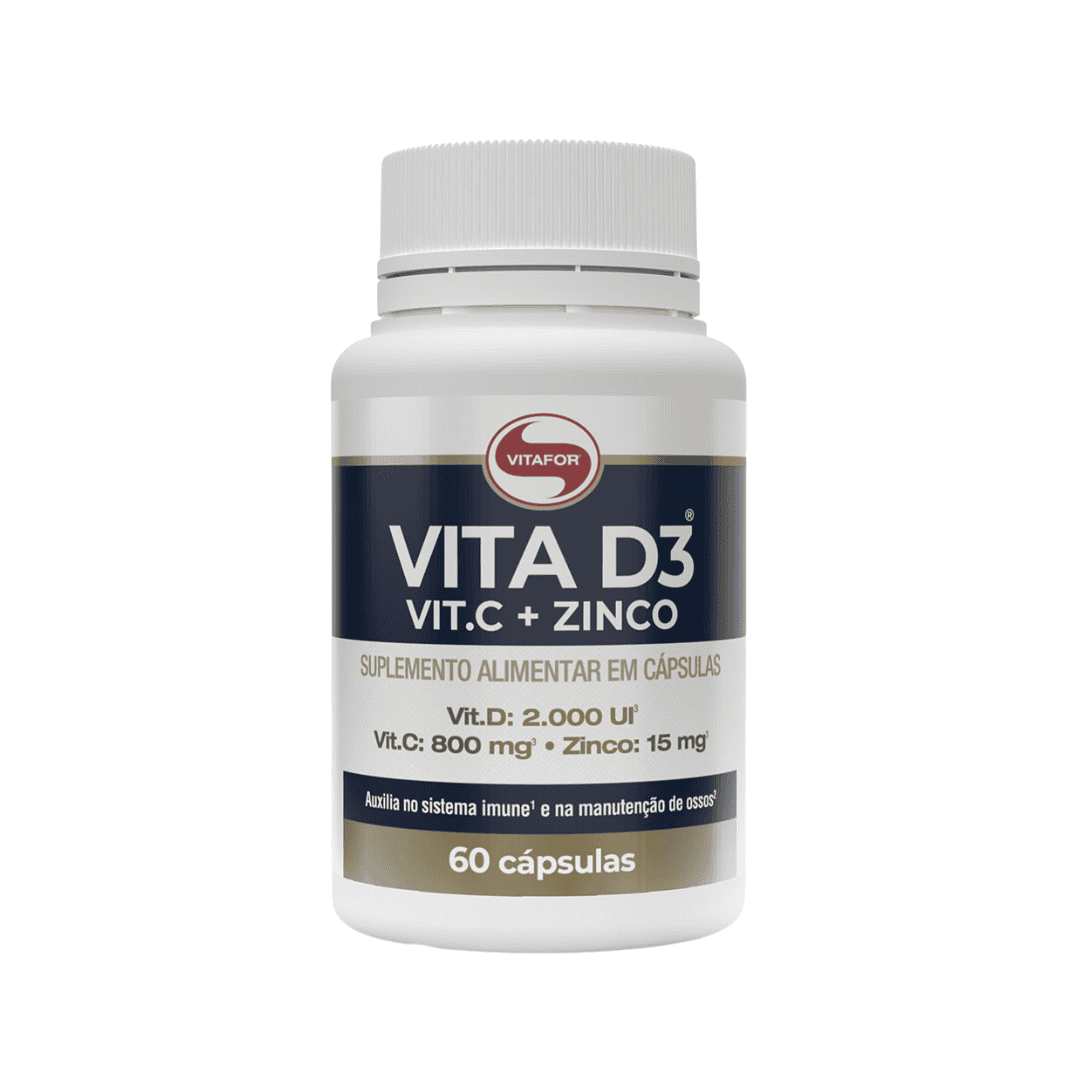 Vitamina D3 + Vitamina C + Zinc 60 Cápsulas Vitafor