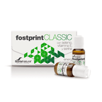 Embalagem do Fostprint Classic com 20 ampolas de 15ml da Soria Natural, suplemento energético para vitalidade e desempenho diário