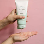 Bisnaga da All Clean Green Espuma 150g da Heimish, limpador facial suave com pH equilibrado para uso diário.