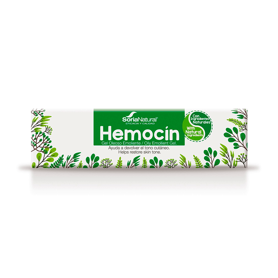 Bisnaga do Hemocín Gel 40ml da Soria Natural, fórmula natural para alívio e cuidado das hemorroidas.