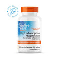 High Absorption Magnesium Glycinate 200 mg 120 comprimidos Doctor's Best suplemento alimentar com magnésio glicinato.