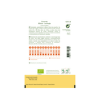 Paquete de semillas de lechuga Cocarde de 1 g de Sementes Vivas, ideal para el cultivo ecológico de lechuga con hojas de color verde oscuro y bordes rojizos.