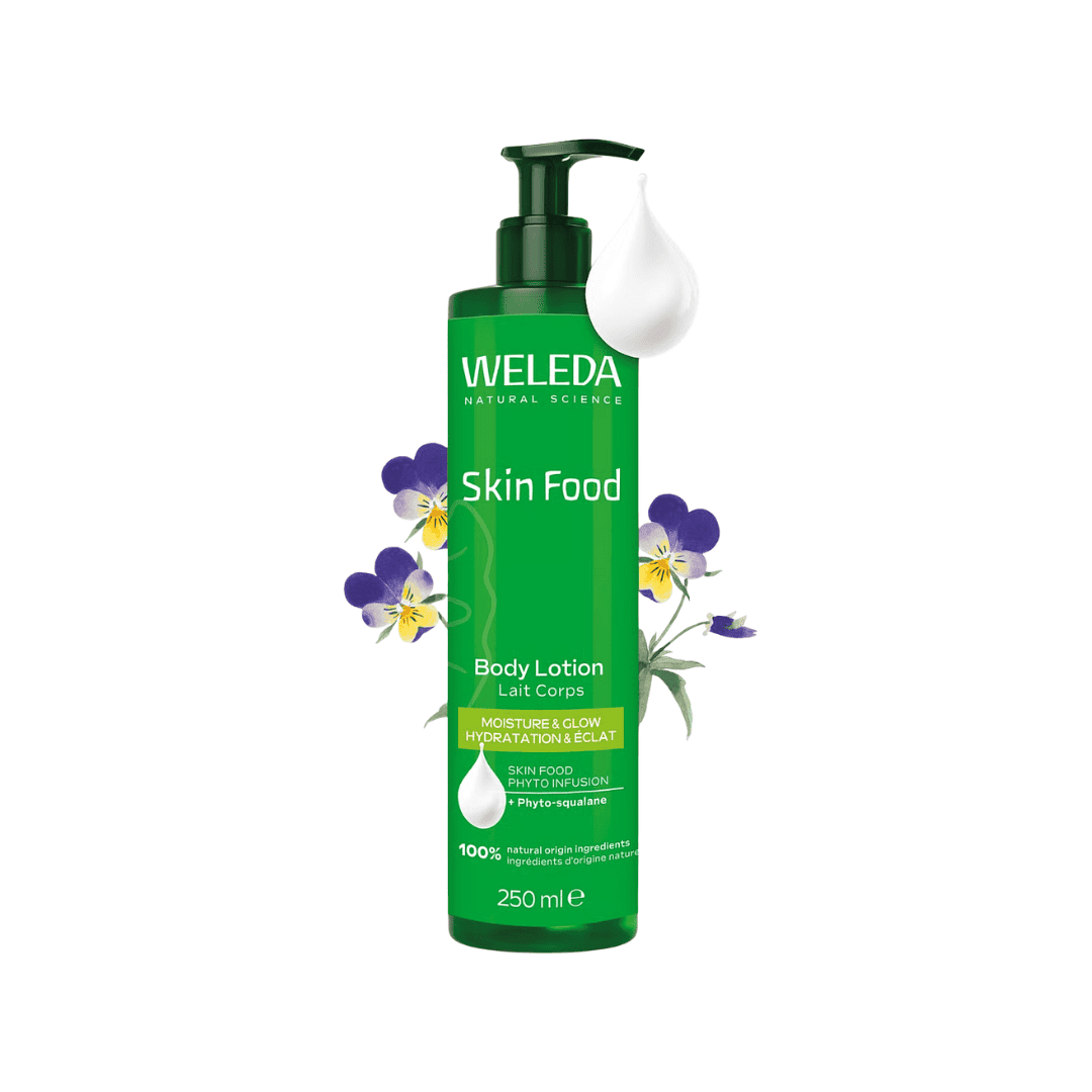 Skin Food leite corporal nutritivo 250ml Weleda para hidratação intensa da pele seca