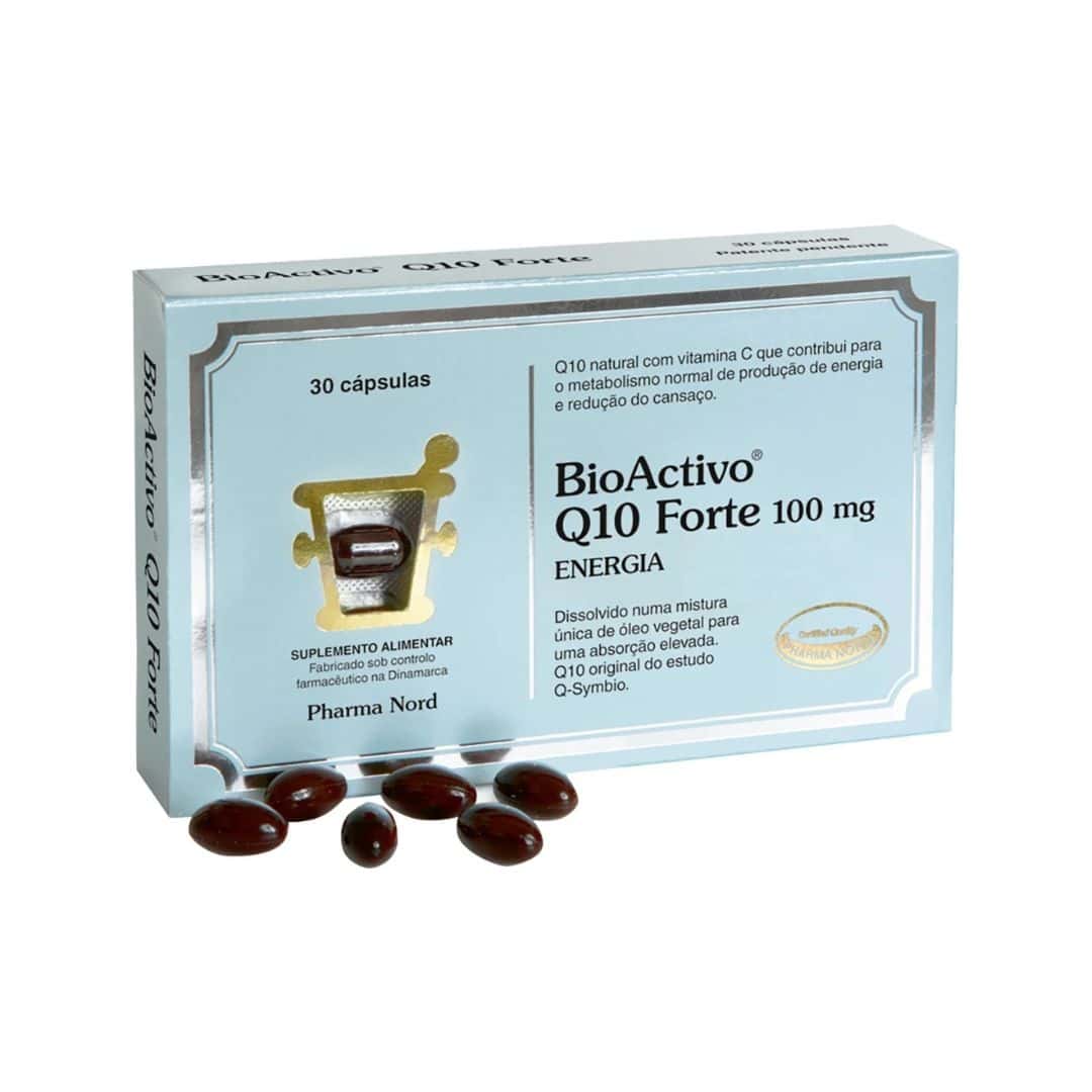 BioActivo Q10 Forte 100 mg Pharma Nord 30 cápsulas com coenzima Q10 de elevada biodisponibilidade para suporte energético celular