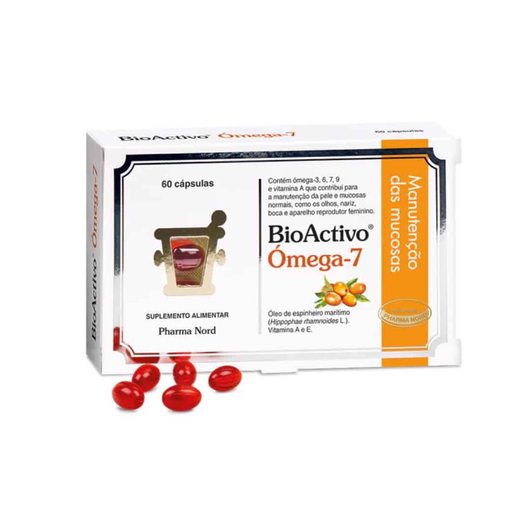 BioActivo Ómega-7 Pharma Nord 60 cápsulas com óleo de espinheiro-marítimo para suporte das mucosas e bem-estar geral