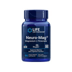 Neuro-Mag Magnésio L-Treonato Life Extension em cápsulas, suplemento alimentar para apoio à função cognitiva e saúde cerebral.