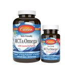 MCT e Omega-3 120 + 30 cápsulas Carlson Labs suplemento com óleo MCT e ácidos gordos ómega-3 EPA e DHA