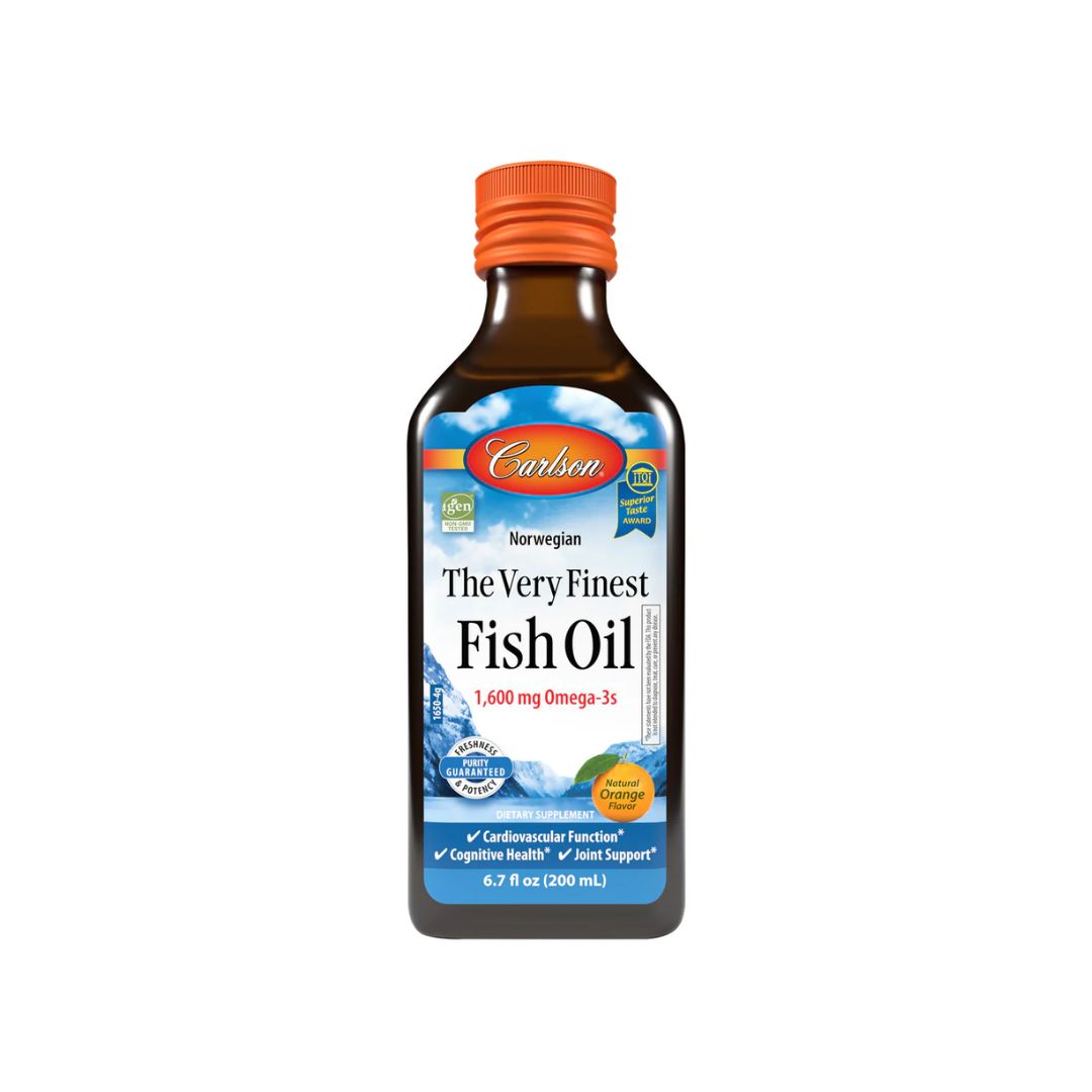 Norwegian Fish Oil Ómega 3 1600mg 200ml Carlson Labs óleo de peixe líquido com EPA e DHA