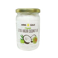 Óleo de Côco Bio Extra Virgem 450g Maya Gold em frasco de vidro, óleo biológico prensado a frio para uso alimentar e culinário.
