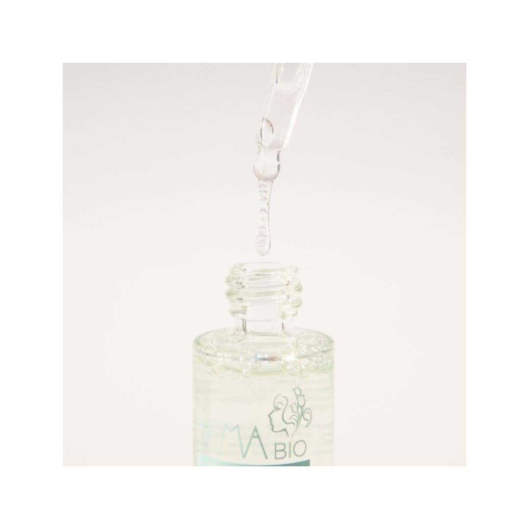 Sérum hidratante e densificador Bema Bio em frasco de 30 ml, formulado para reforçar a firmeza e hidratar profundamente a pele.