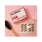 Cápsulas capilares COLAGÉNIUS Beauty en una caja de 30 cápsulas para fortalecer y dar brillo al cabello.
