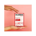 Cápsulas capilares COLAGÉNIUS Beauty en una caja de 30 cápsulas para fortalecer y dar brillo al cabello.
