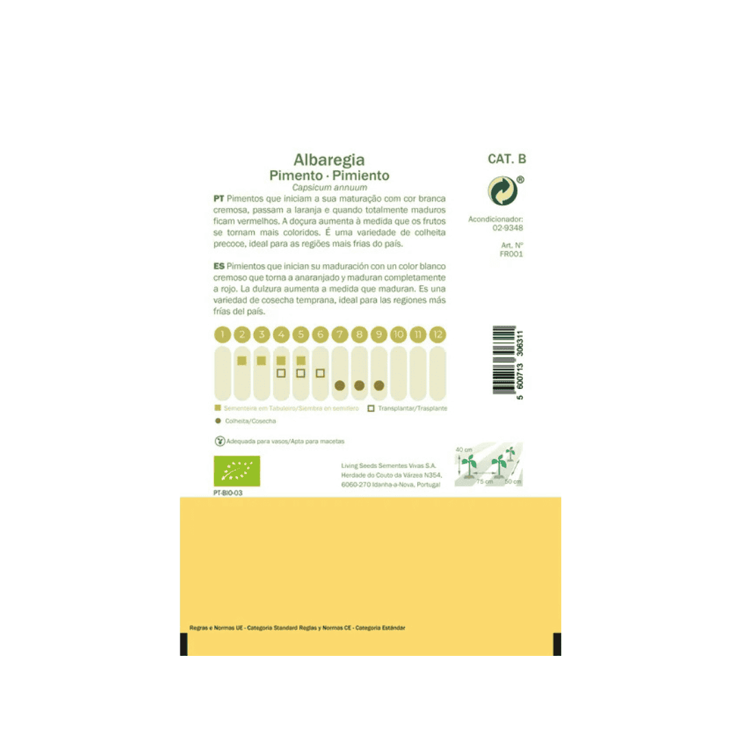Pimento Albaregia Sementes Vivas