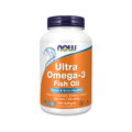 Now Foods Ultra Omega 3 Fish Oil es un suplemento con 180 cápsulas de aceite de pescado rico en EPA y DHA para el apoyo cardiovascular y cerebral.