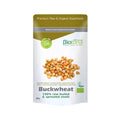Granos de trigo sarraceno germinado orgánico Biotona, ricos en nutrientes y naturalmente sin gluten.