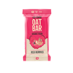 Barrita de avena orgánica con sabor a frutos rojos Iswari, paquete de 40 g, un tentempié nutritivo y energizante.