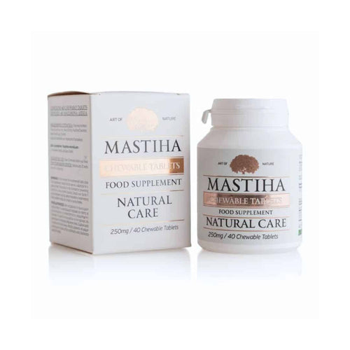 Mastiha de Chios 40 comprimidos mastigáveis Art of Nature para digestão e saúde gastrointestinal