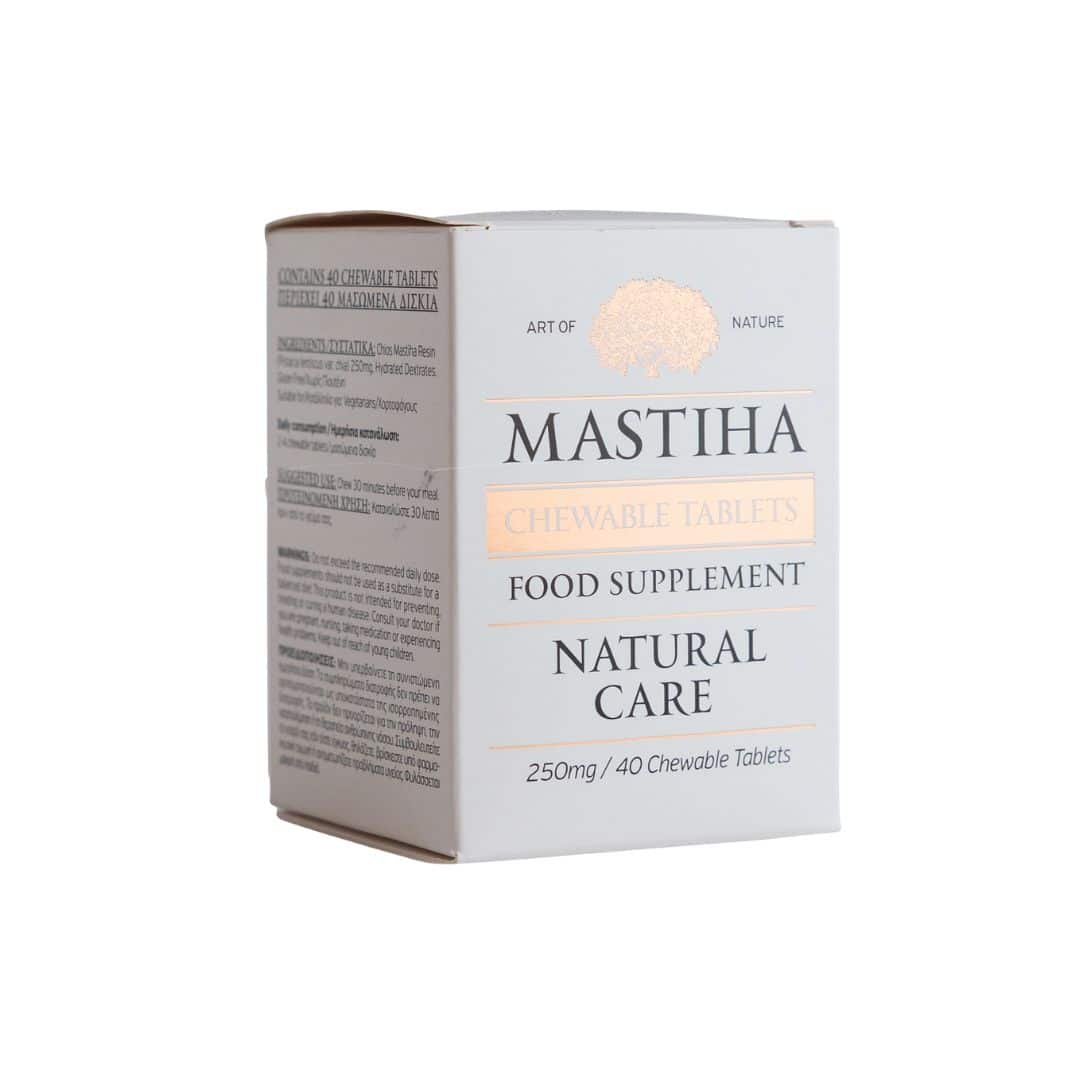 Mastiha de Chios 40 comprimidos mastigáveis Art of Nature para digestão e saúde gastrointestinal