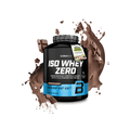 Envase para Iso Whey Zero 1816g sabor chocolate Biotech USA, aislado de proteína de suero, sin azúcar y sin gluten.