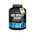 Envase para Iso Whey Zero 1816g sabor fresa Biotech USA, aislado de proteína de suero, sin azúcar, sin lactosa y sin gluten.