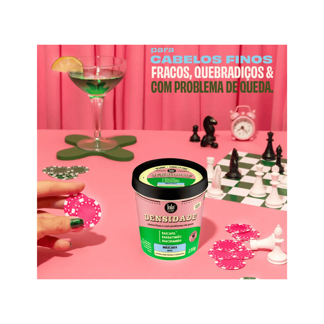 Máscara capilar densidade lola 230gr para fortalecimento e volume do cabelo