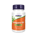 Frasco de suplemento alimentar Óleo de Orégão Now com 90 cápsulas gel, apoio ao sistema imunitário.
