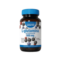 Frasco de L-Glutamina 500mg Naturmil com 60 cápsulas, suplemento para recuperação muscular e imunidade.